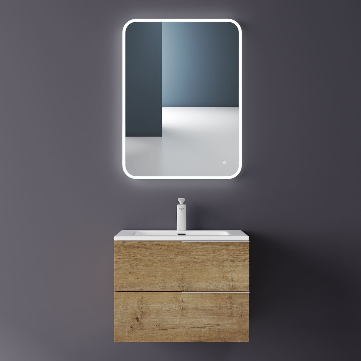 glasvilla Badmöbelset Unterschrank con lavabo mueble de baño 2 cajones lavabo mueble de baño Paestum