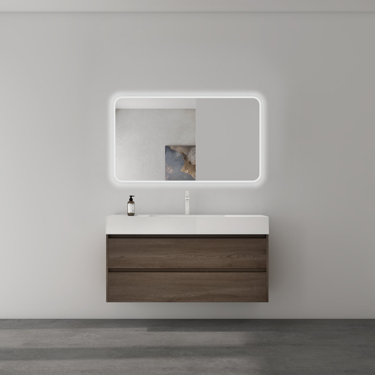 glasvilla Ensemble de Meubles de Salle de Bain | Meuble Sous-Vasque 120x48x63 cm avec 2 Tiroirs | Meuble avec Vasque Deep