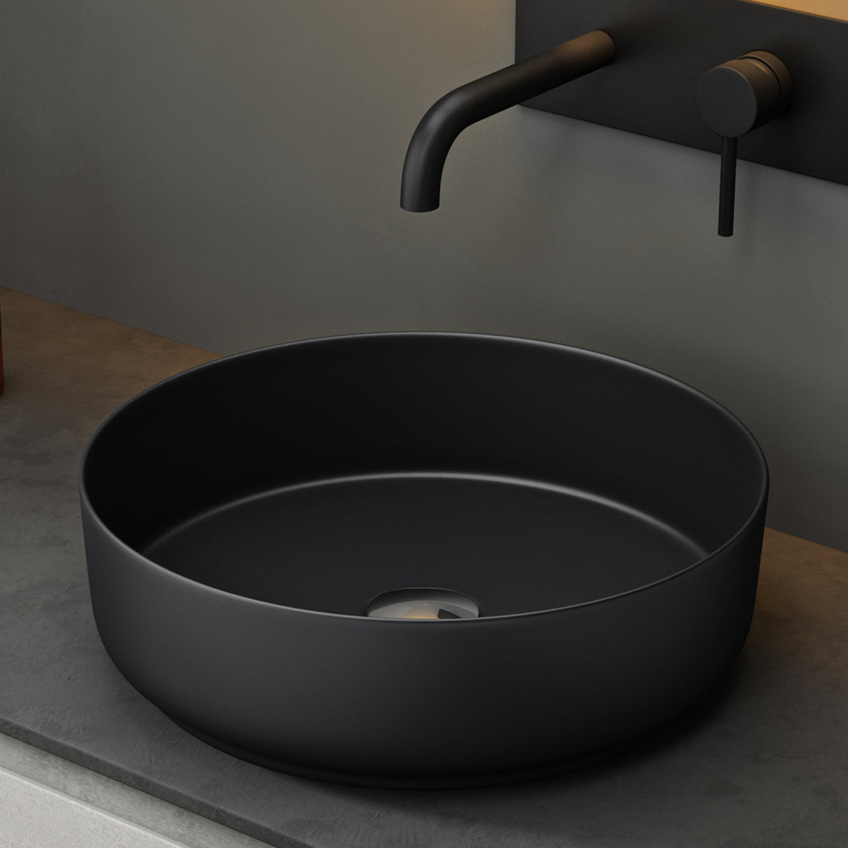 glasvilla Waschbecken Aufsatzwaschbecken Waschschale Rund Waschbecken aus Keramik mit Nano-Beschichtung Brüssel203