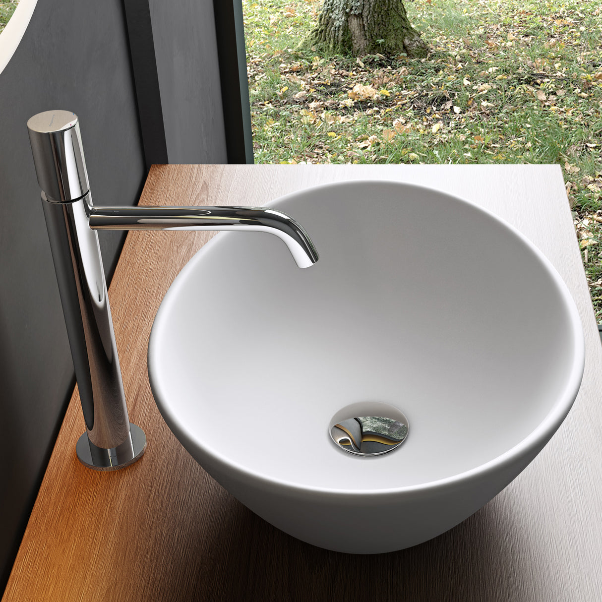 glasvilla Lavabo da Appoggio in Ceramica Lavandino Bagno da Appoggio Nano Rivestimenti Inclusi Brüssel205