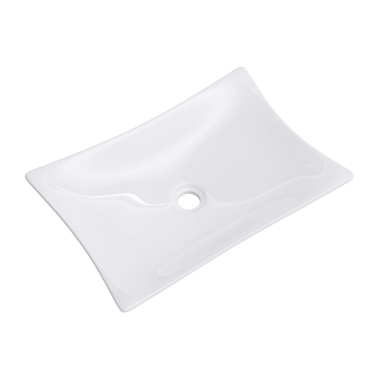glasvilla Waschbecken Aufsatzwaschbecken aus Keramik eckig mit Nano-Beschichtung Brüssel910