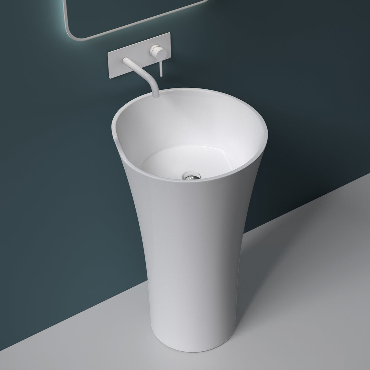lavabo de diseño glasvilla freestanding Col30 de mineral compuesto