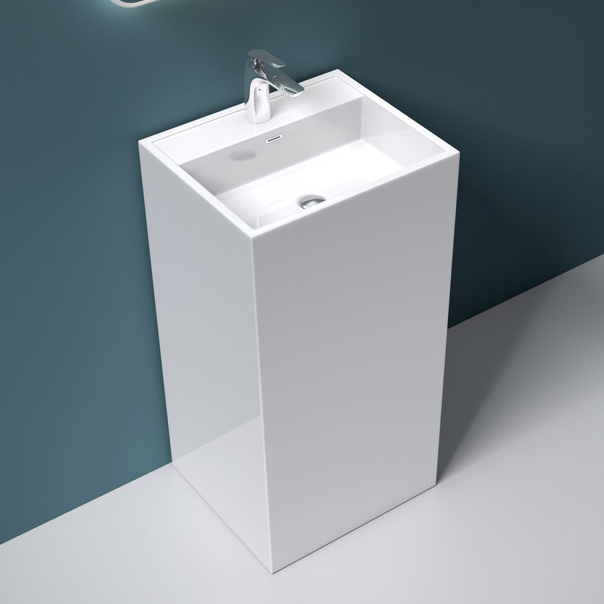 lavabo de diseño glasvilla freestanding Col34 de mineral compuesto