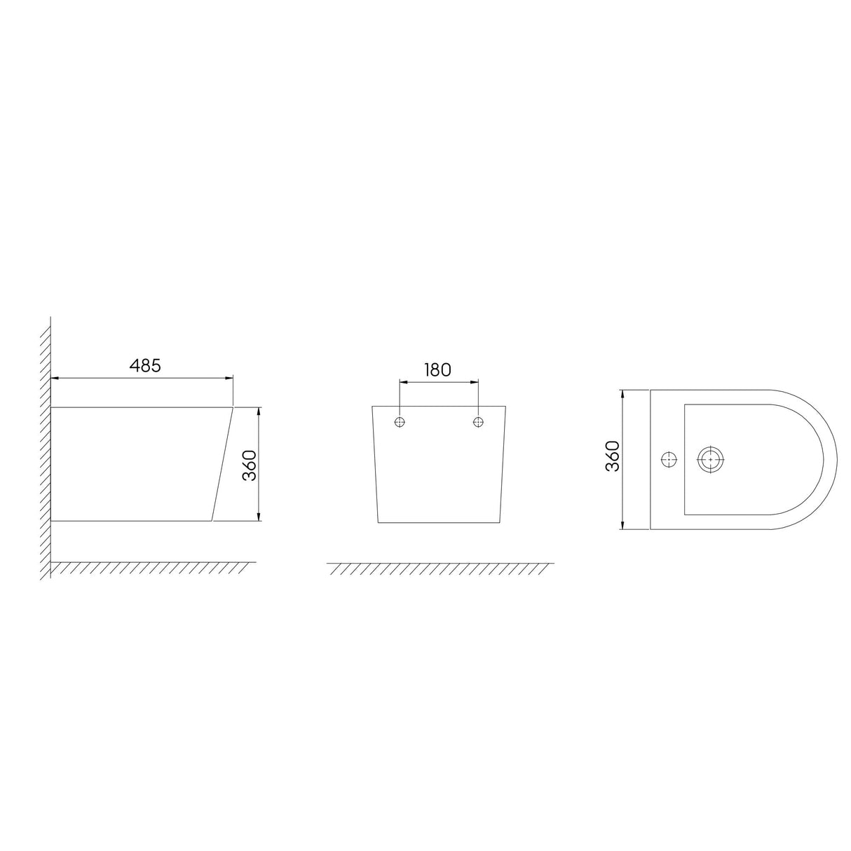 bidet de pared glasvilla cerámica bidet colgante bidet wc forma hermosa blanco