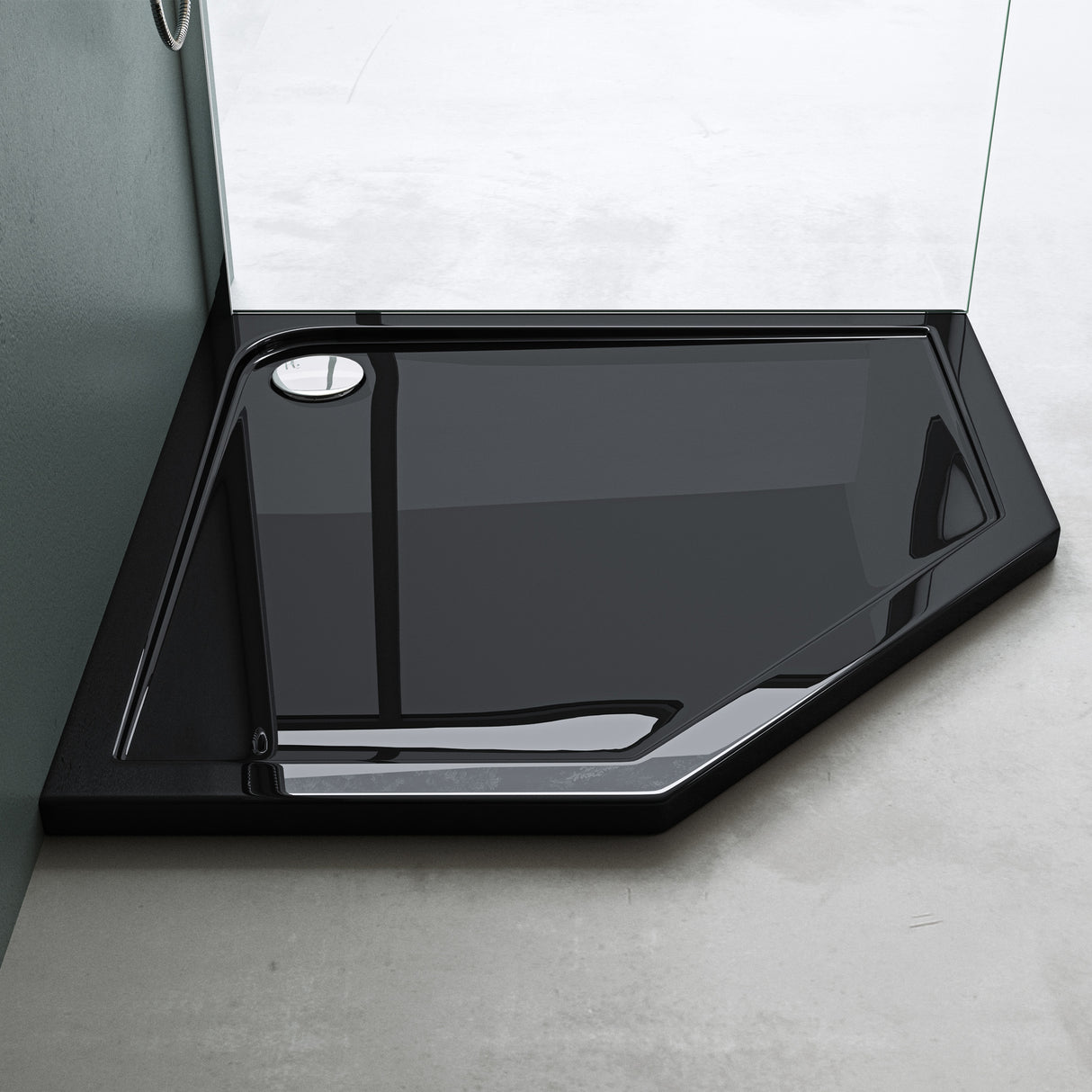 glasvilla Duschwanne Duschtasse de acrílico sanitario Pentagonal Faro5