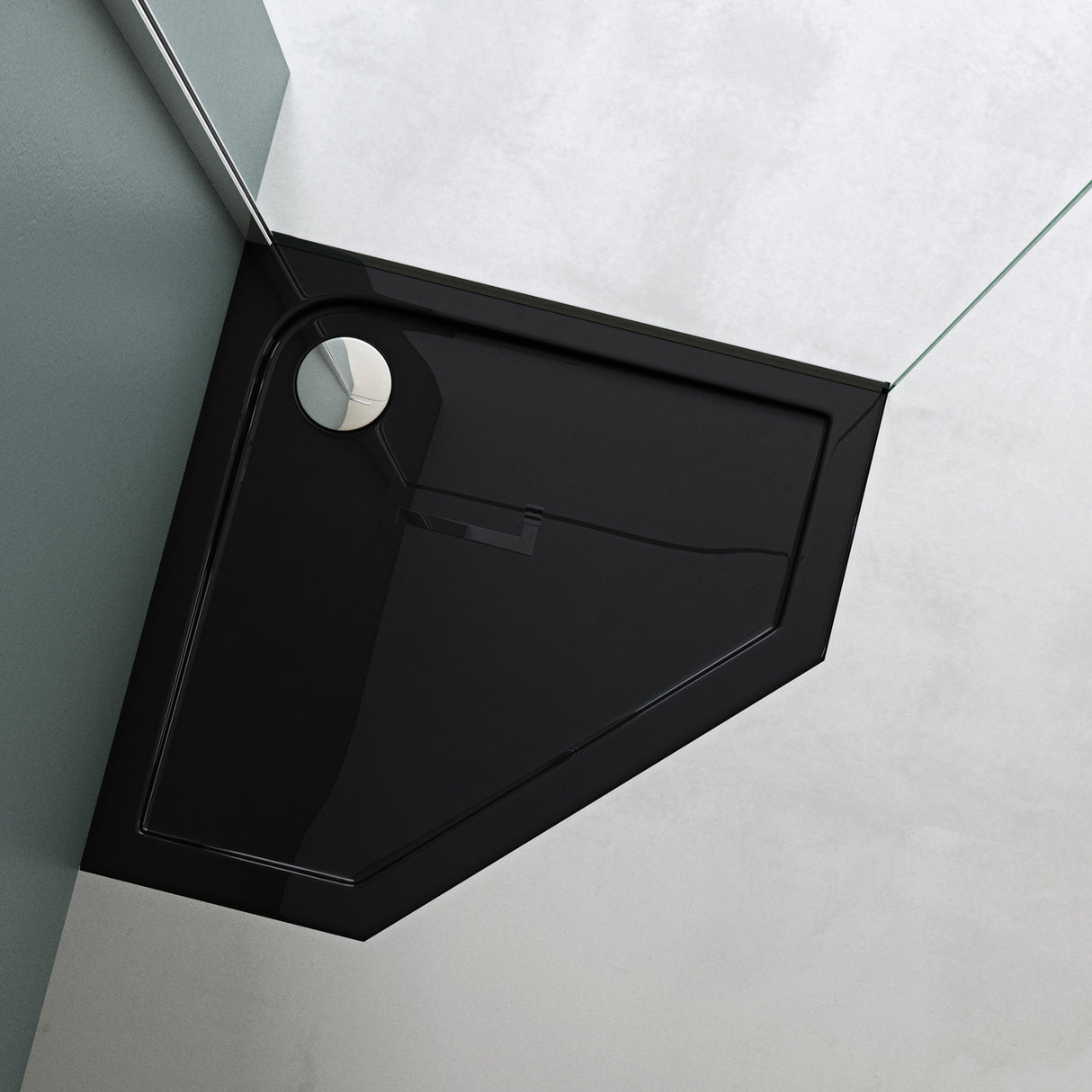 glasvilla Duschwanne Duschtasse de acrílico sanitario Pentagonal Faro5