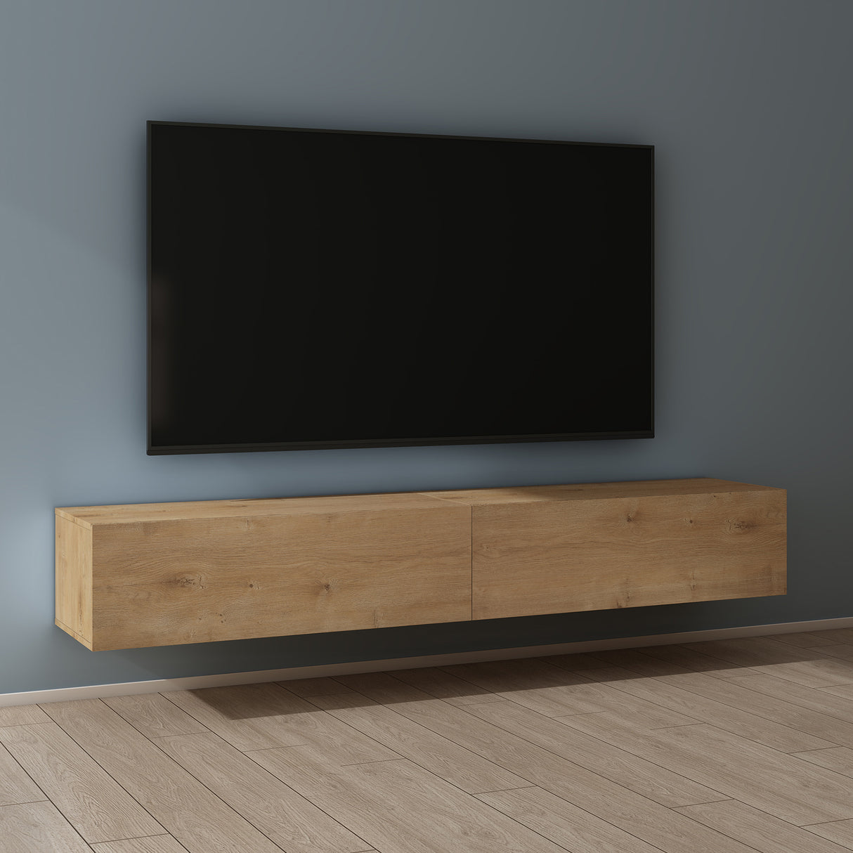 glasvilla Fernsehtisch Fernsehschrank TV Schrank Verdeckter Griff mit Soft-Close Lowboard Hängeschrank für Wohnzimmer Fernsehschrank02