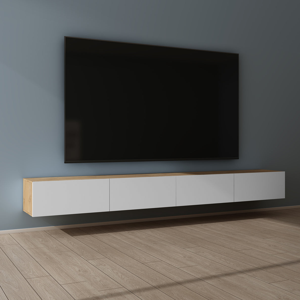 glasvilla Fernsehtisch Fernsehschrank TV Schrank Verdeckter Griff mit Soft-Close Lowboard Hängeschrank für Wohnzimmer Fernsehschrank02