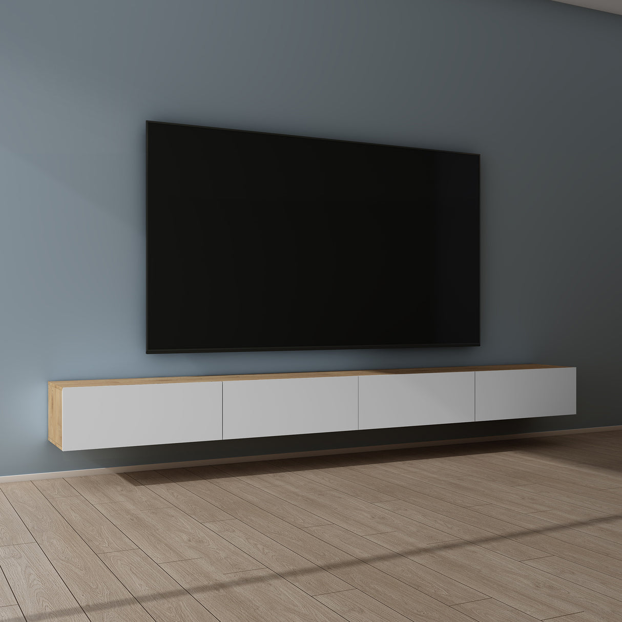 glasvilla Fernsehtisch Fernsehschrank TV Schrank Verdeckter Griff mit Soft-Close Lowboard Hängeschrank für Wohnzimmer Fernsehschrank02