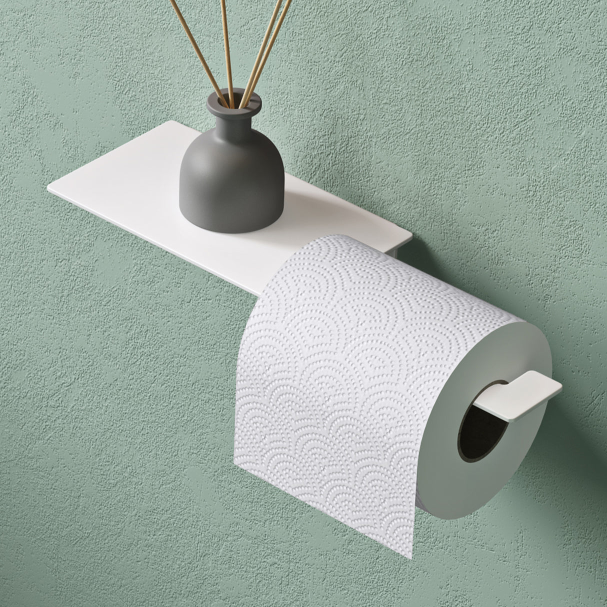 glasvilla Toilettenpapierhalter Klopapierhalter WC aus Edelstahl, Toilettenpapier Halterung Rollenhalter Lino-01