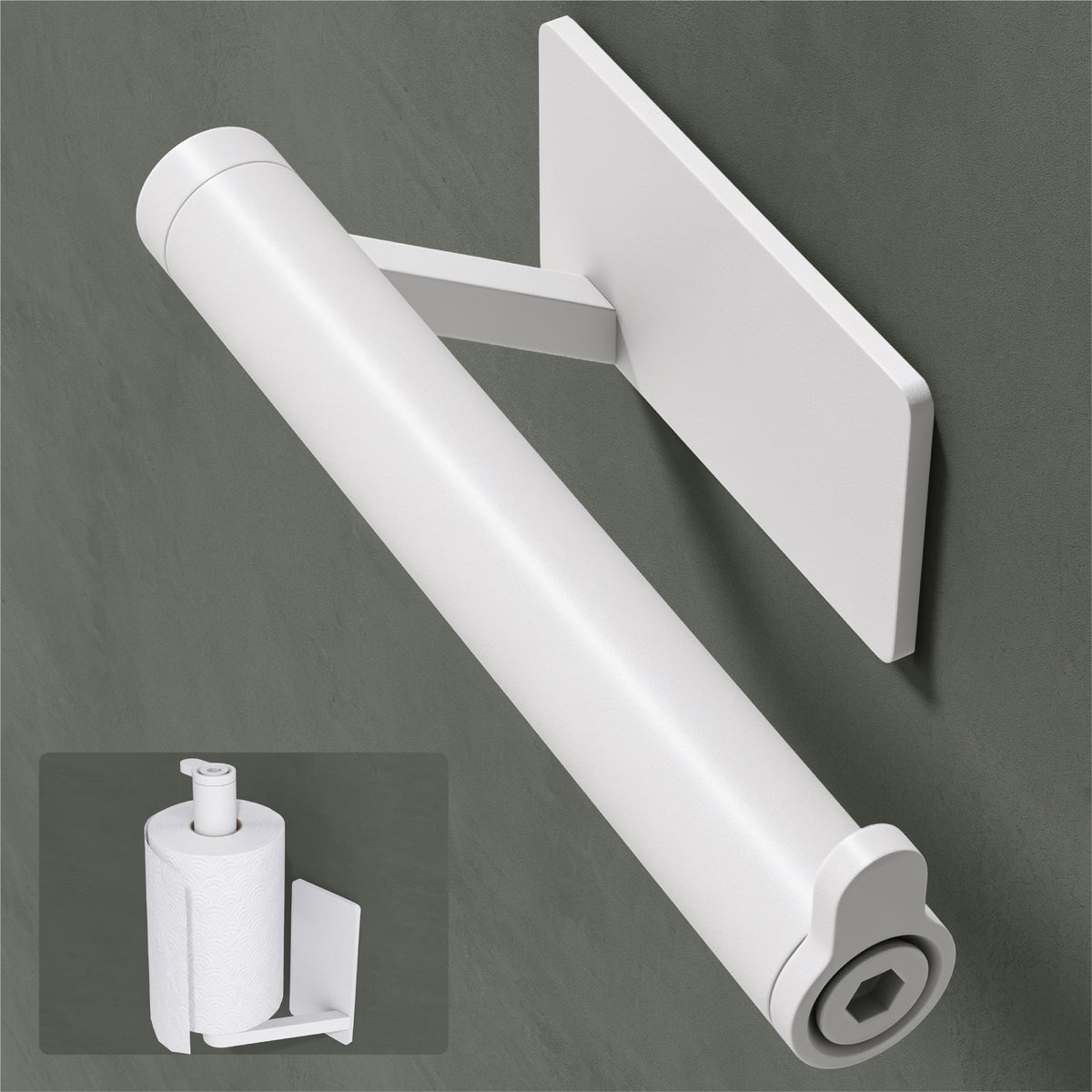 glasvilla Porta Carta Igienica in Acciaio Inossidabile 304, Portarotolo Carta Igienica Moderna per Bagno e Toilette, Lino-02+03+04