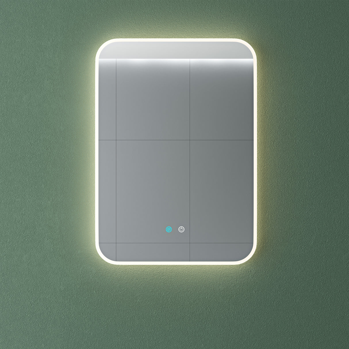 glasvilla Miroir Mural de Salle de Bain Miroir de Salle de Bain LED avec Interrupteur Tactile Antibuée Couche Antibuée