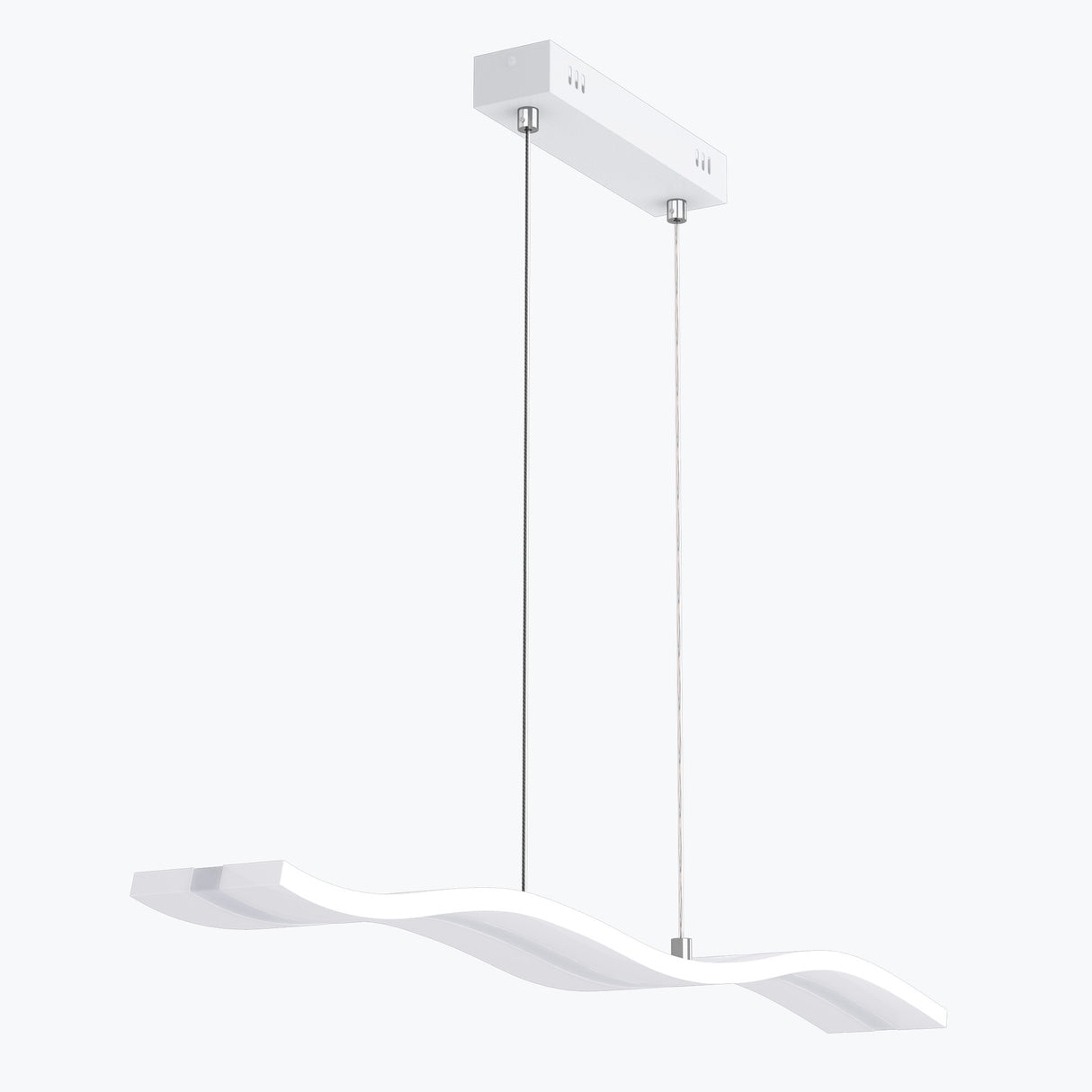 lampara colgante glasvilla 97cm LED regulable con control remoto 3000K/4000K/6000K cable ajustable 36W lámpara colgante para comedor sala de estar dormitorio