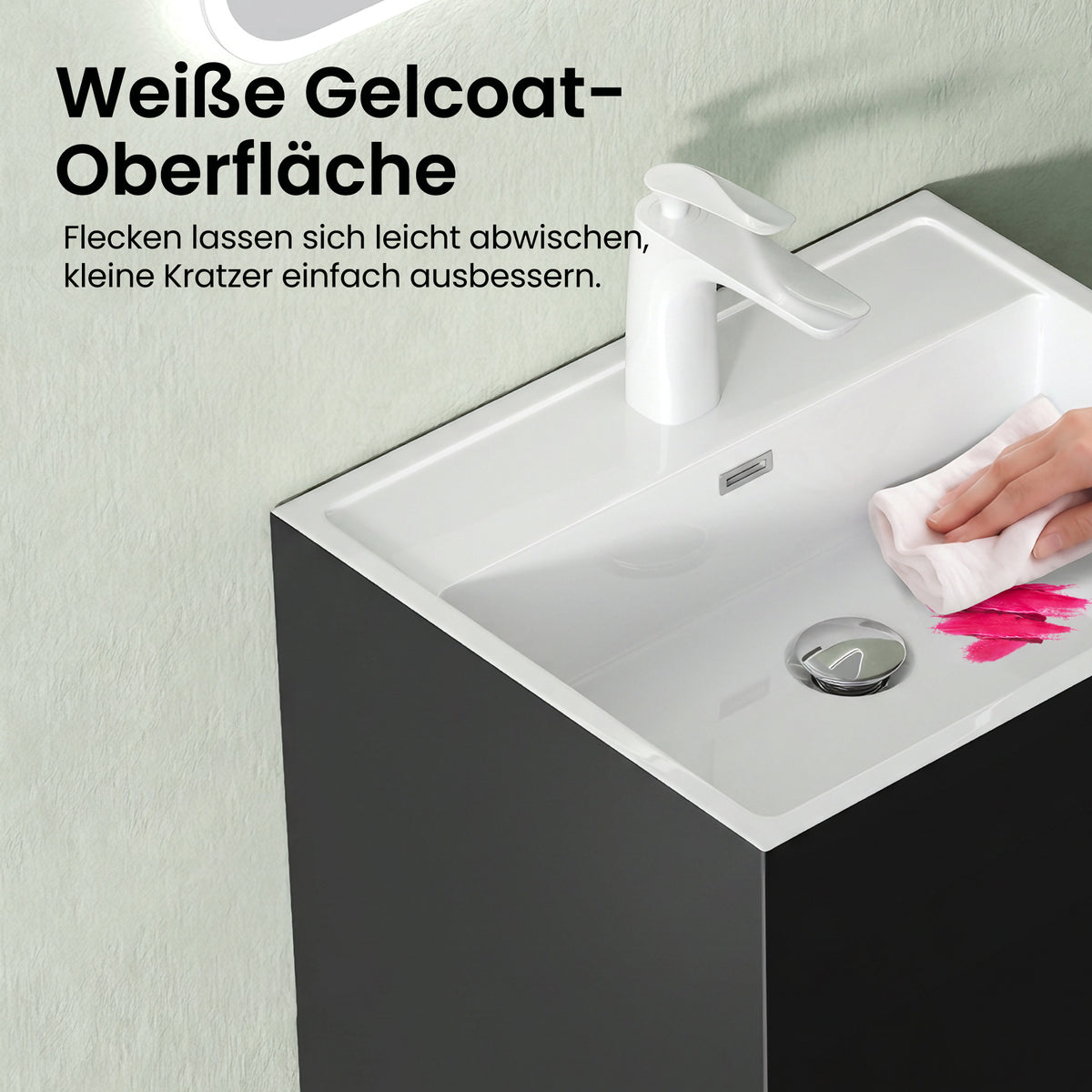 Lavabo sur pied Glasvilla Design Col34 en fonte minérale