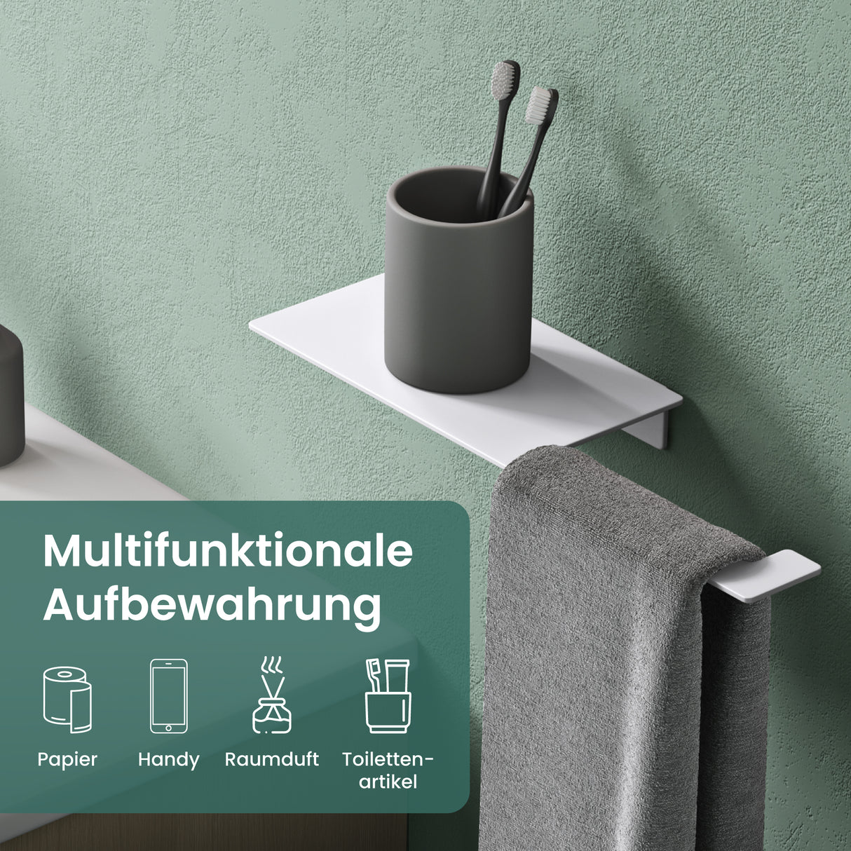 Glasvilla Design Portarrollos de Acero Inoxidable Lino-01 – Minimalismo Elegante para Baños Modernos