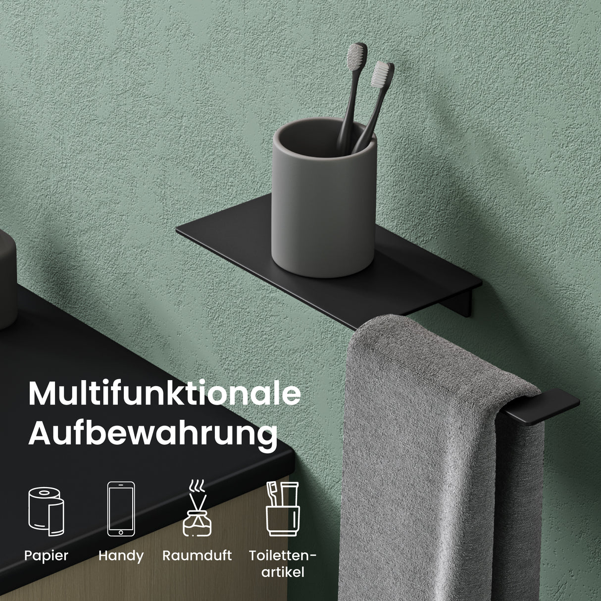 Glasvilla Design Portarrollos de Acero Inoxidable Lino-01 – Minimalismo Elegante para Baños Modernos