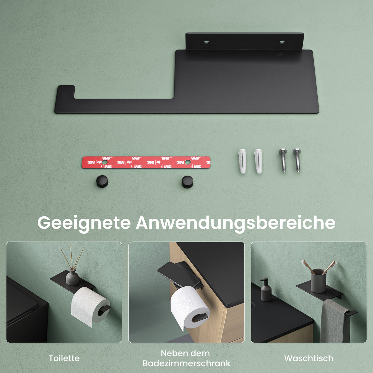 Glasvilla Design Portarrollos de Acero Inoxidable Lino-01 – Minimalismo Elegante para Baños Modernos