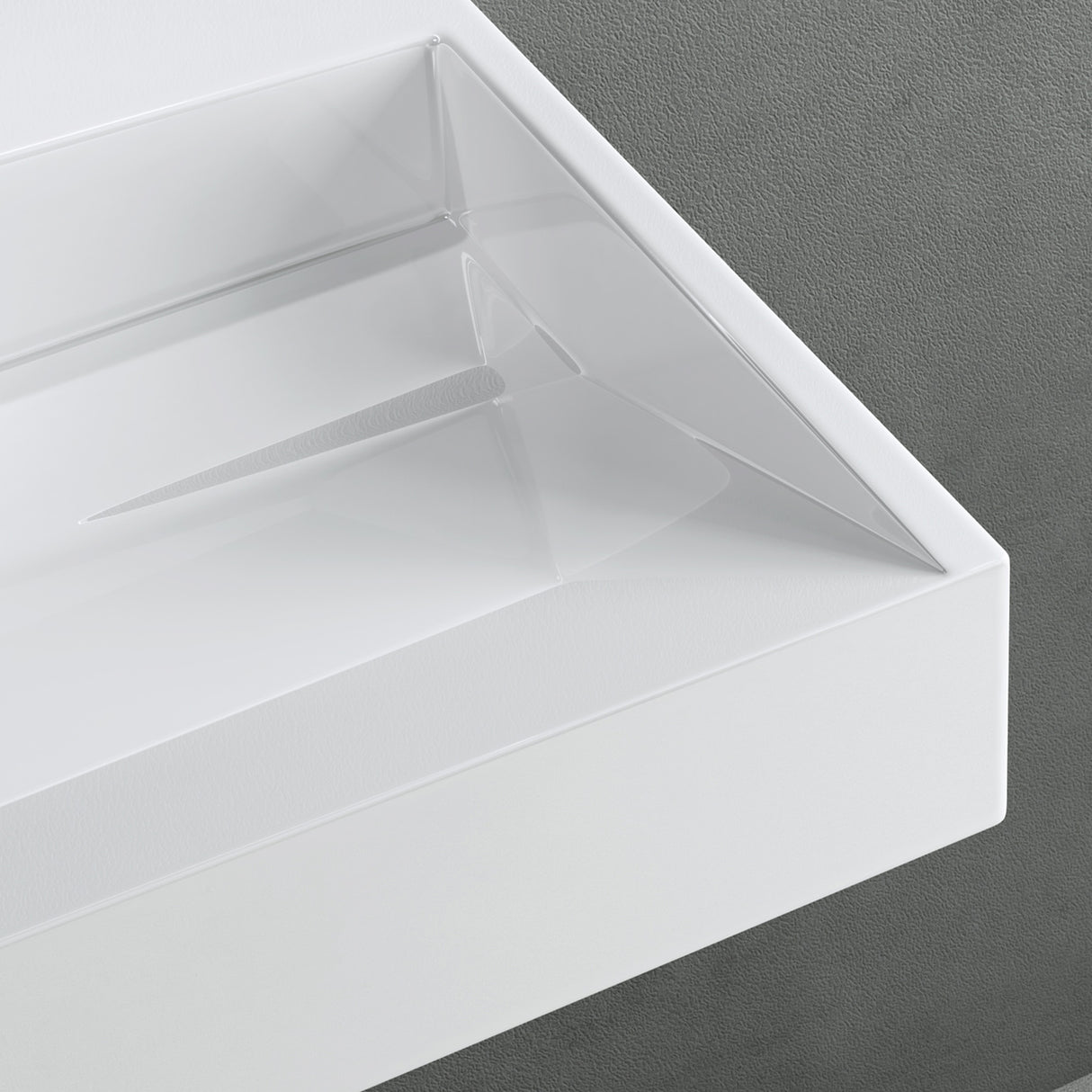 glasvilla Waschbecken Aufsatzwaschbecken Hängewaschbecken Hängewaschtisch inkl. Ablaufgarnitur Mineralguss Rechteckig Waschplatz col19