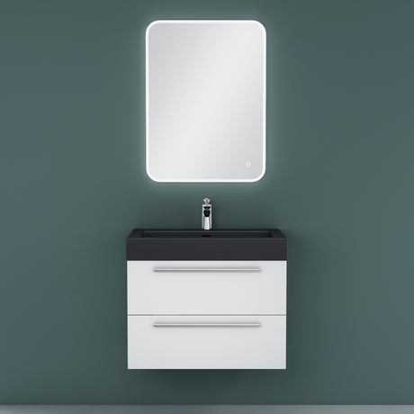 glasvilla Badmöbel-Set Waschbeckenunterschrank Waschtisch mit Unterschrank inkl. Mineralguss-Waschbecken in Anthrazit Quadratto