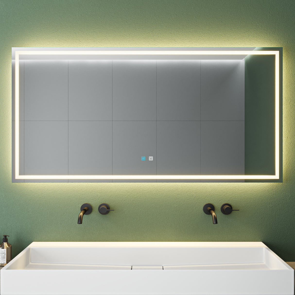 glasvilla Wandspiegel Badezimmer Spiegel LED Bad-Spiegel mit Touchschalter, Beschlagfrei durch Antifog-Schicht LED-Spiegel02 Nova-01