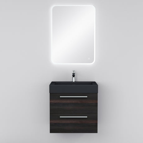 glasvilla Badmöbel-Set Waschbeckenunterschrank Waschtisch mit Unterschrank inkl. Mineralguss-Waschbecken in Anthrazit Quadratto