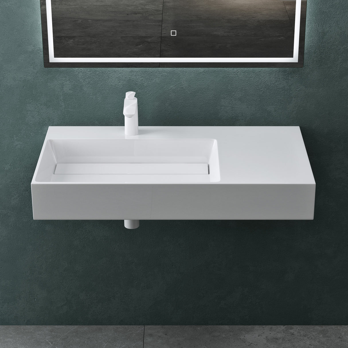 Lavabo Glasvilla Col12 – Mineralguss, diseño moderno y libertad total de instalación