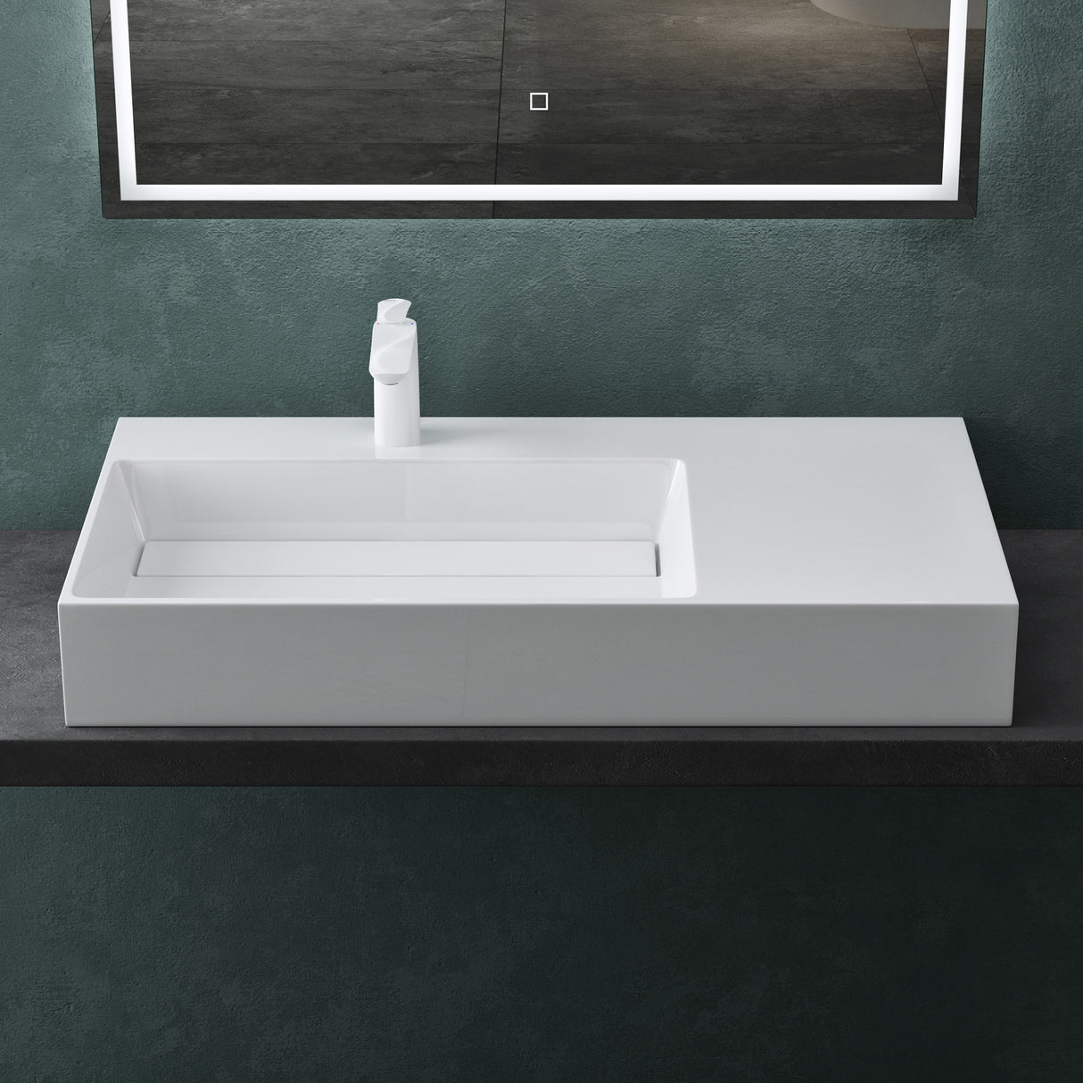Lavabo Glasvilla Col12 – Mineralguss, diseño moderno y libertad total de instalación