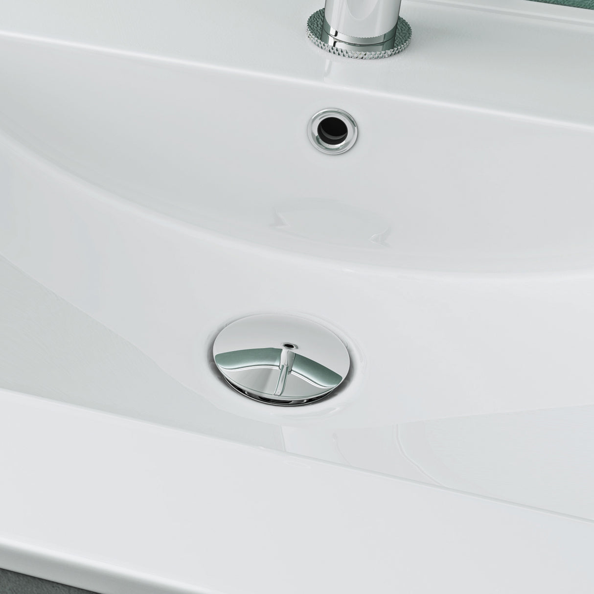 glasvilla Waschbecken Einbauwaschbecken Waschtisch Weiß glänzend aus Keramik inkl. Nano-Beschichtung Rechteckig Brüssel911