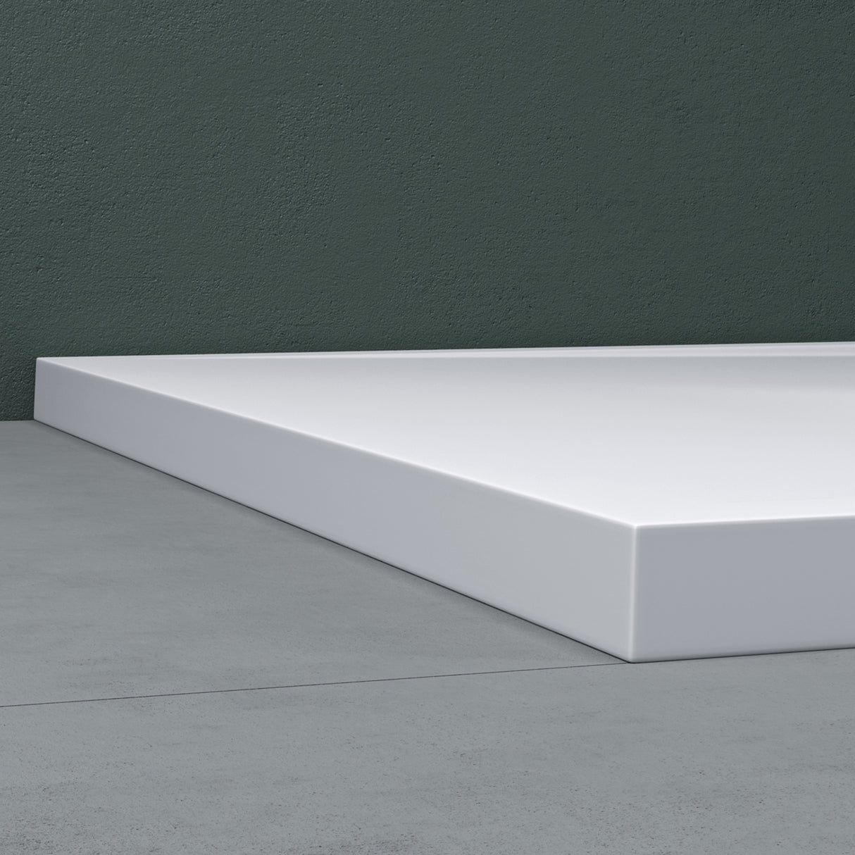 glasvilla Duschwanne aus Mineralguss Duschtasse Superflach Anti-Rutsch Geoma08