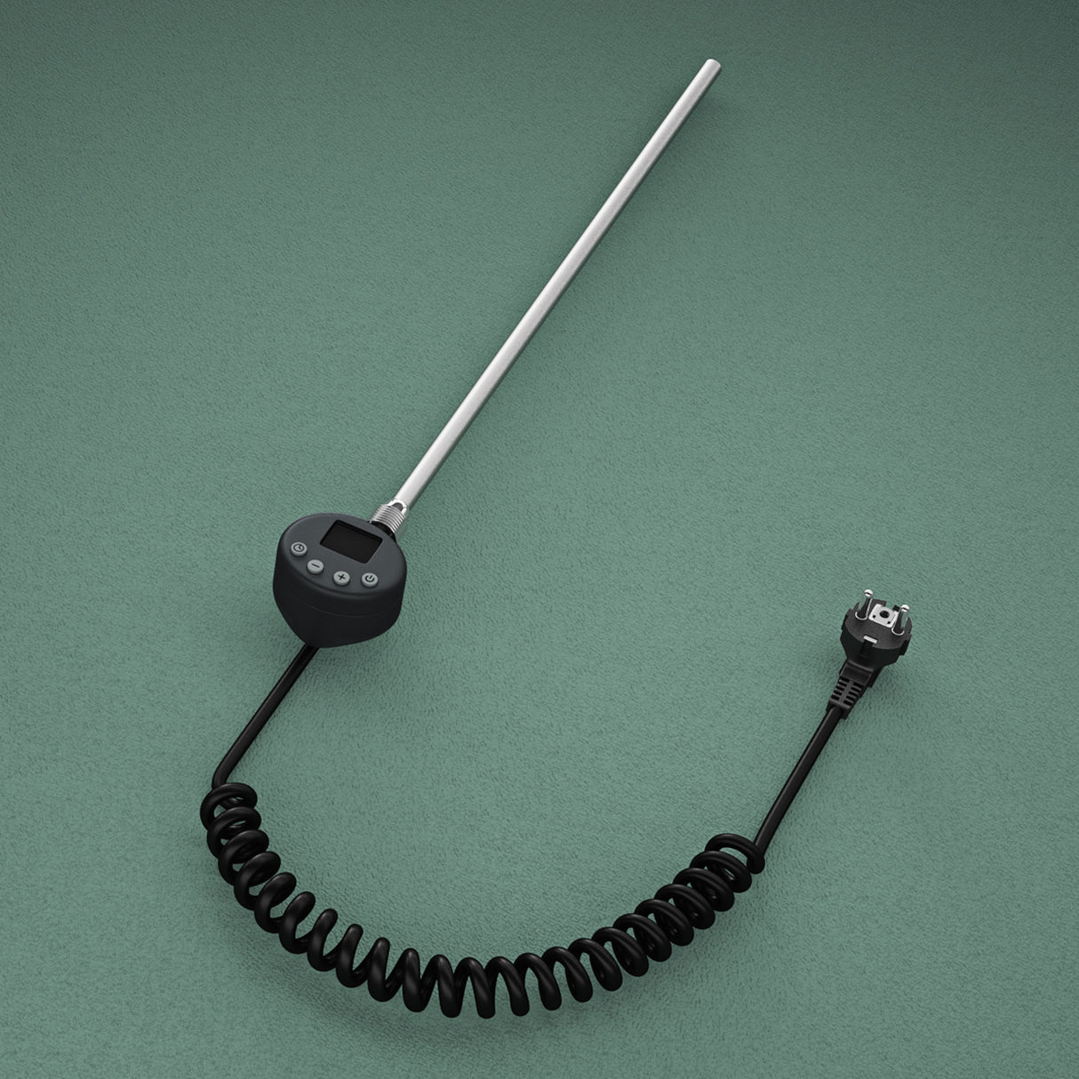 glasvilla Heizstab con termostato electrocalentador con pantalla LCD cartucho calefactor de acero inoxidable elemento calefactor para radiadores de baño calefacciones toalleros