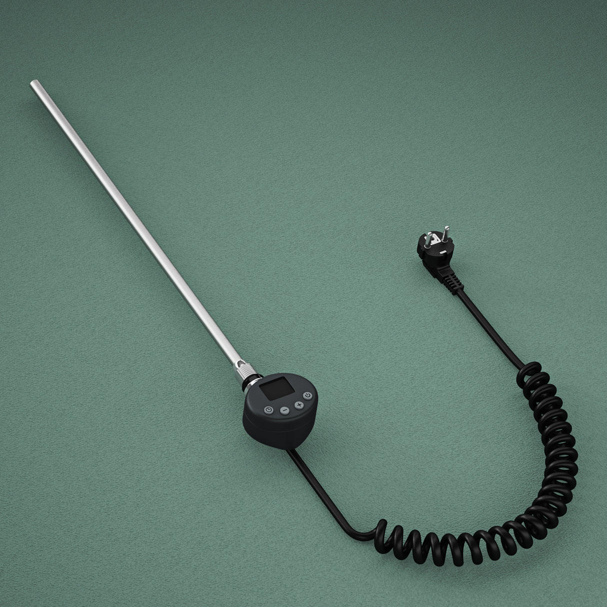 glasvilla Heizstab con termostato electrocalentador con pantalla LCD cartucho calefactor de acero inoxidable elemento calefactor para radiadores de baño calefacciones toalleros