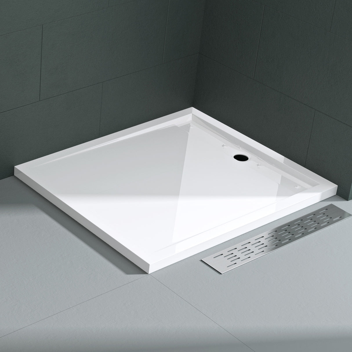 glasvilla Duschwanne Duschtasse de acrílico de alta calidad rectangular cuadrada Xetro04