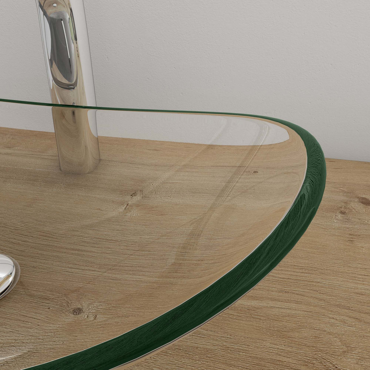 glasvilla Waschbecken Glas Aufsatzwaschbecken Glaswaschbecken Handwaschbecken Waschschale Oval