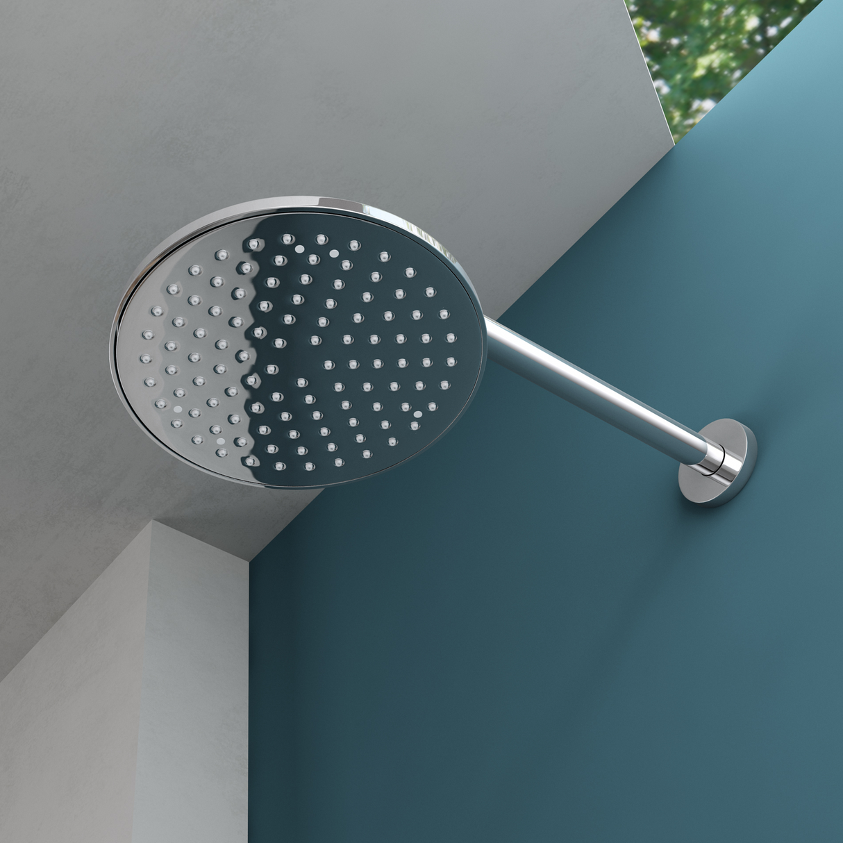glasvilla Ducha de lluvia ahorradora de agua Sistema de ducha de bienestar Cabezal de ducha Ø40cm Juego de ducha con ducha de mano y mezclador monomando Sistema de ducha3