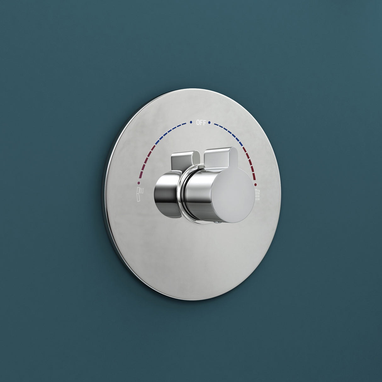 glasvilla Ducha de lluvia ahorradora de agua Sistema de ducha de bienestar Cabezal de ducha Ø40cm Juego de ducha con ducha de mano y mezclador monomando Sistema de ducha3