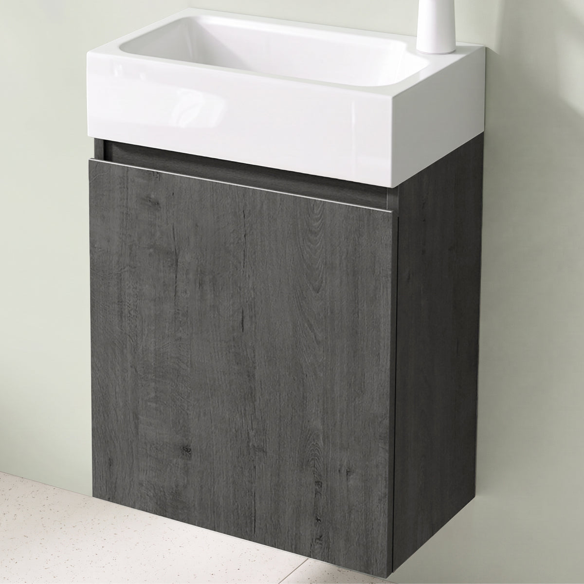 glasvilla Ensemble de Meubles de Salle de Bain avec Lavabo Blanc et Meuble Sous-Vasque LTH 46x26x63 cm Pisa02