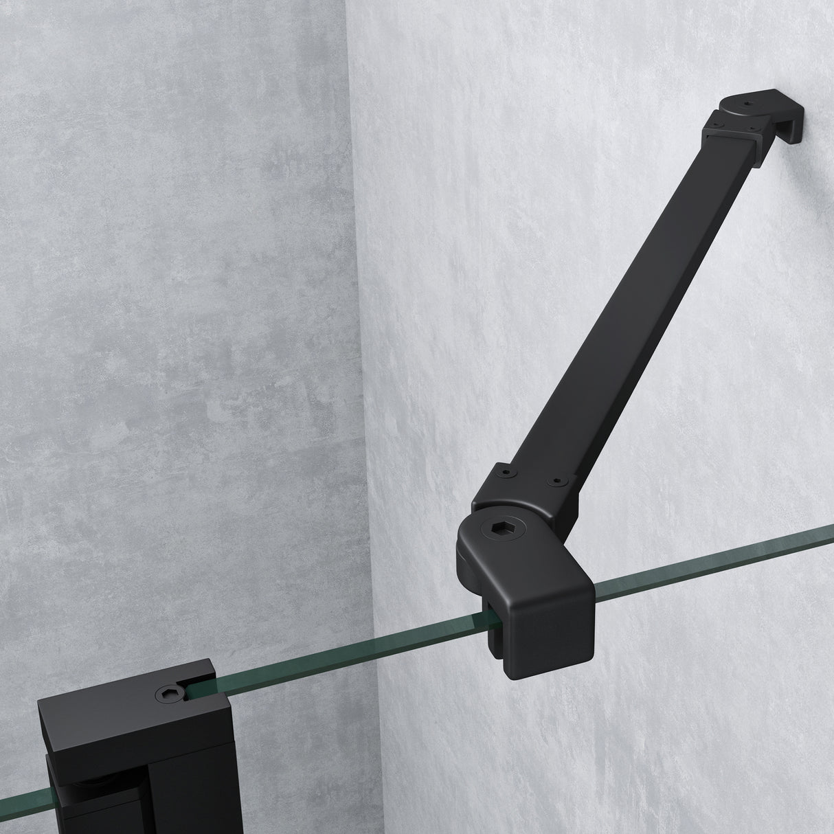 glasvilla Duschabtrennung Viertelkreis mit 2 Drehtüren Dusche ESG-Sicherheitsglas Nano-Beschichtung Ravenna52K Schwarz