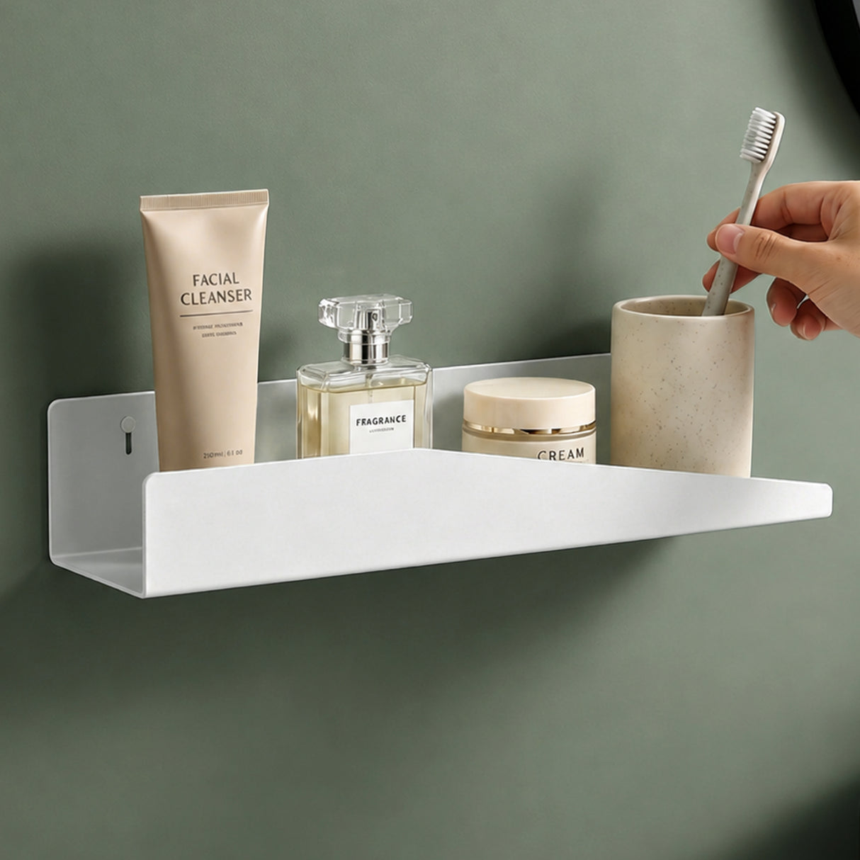 glasvilla Duschablage zum Bohren oder Kleben, Duschregal Badezimmerablage , Shampoo Halterung für Dusche, Badezimmer Organizer Reglo-15