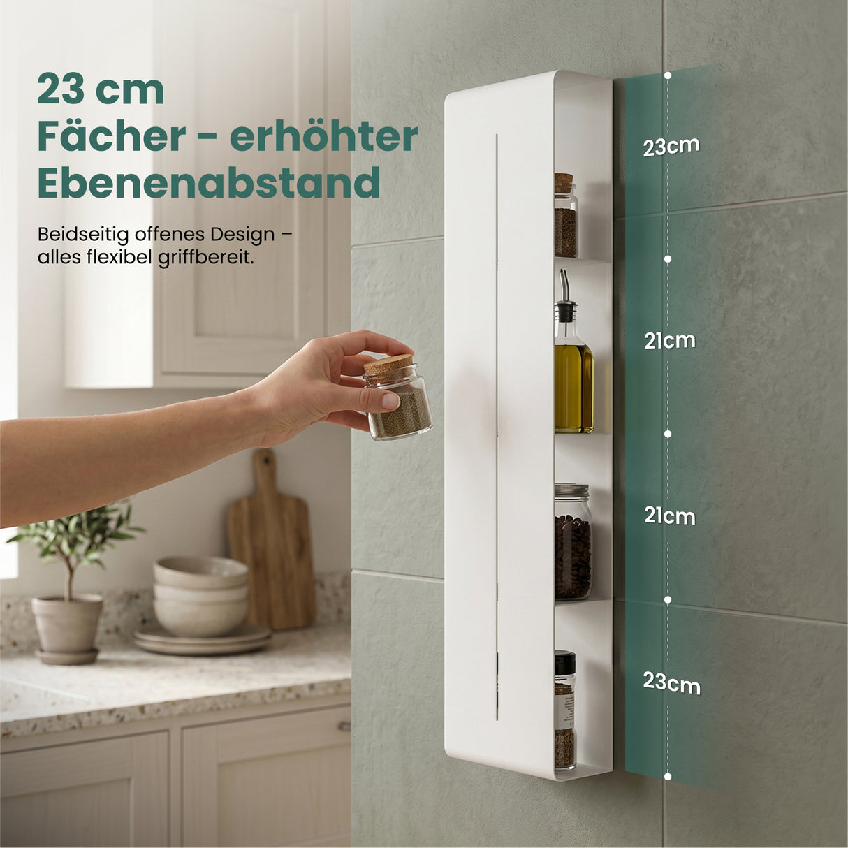 Glasvilla Duschregal mit 4 Ablagen, Duschablage schmal, Wandregal Shampoo Halterung für Dusche, Badezimmer Organizer Reglo-16
