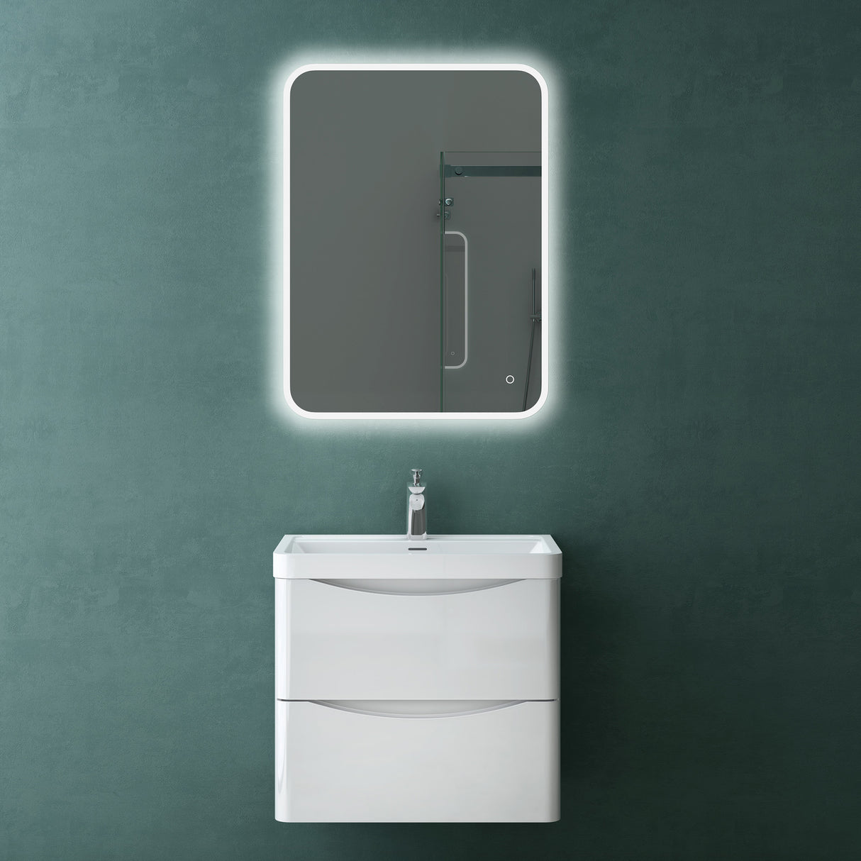 conjunto de muebles de baño glasvilla lavabo con mueble bajo lavabo mueble con cajones de cierre suave incluido lavabo 60cm Smile