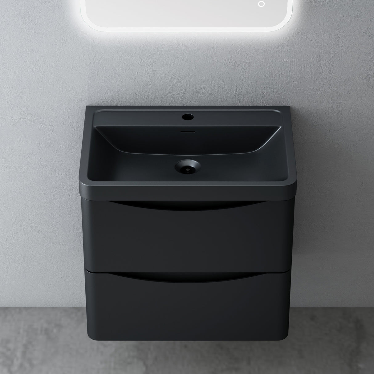 conjunto de muebles de baño glasvilla lavabo con mueble bajo lavabo mueble con cajones de cierre suave incluido lavabo 60cm Smile