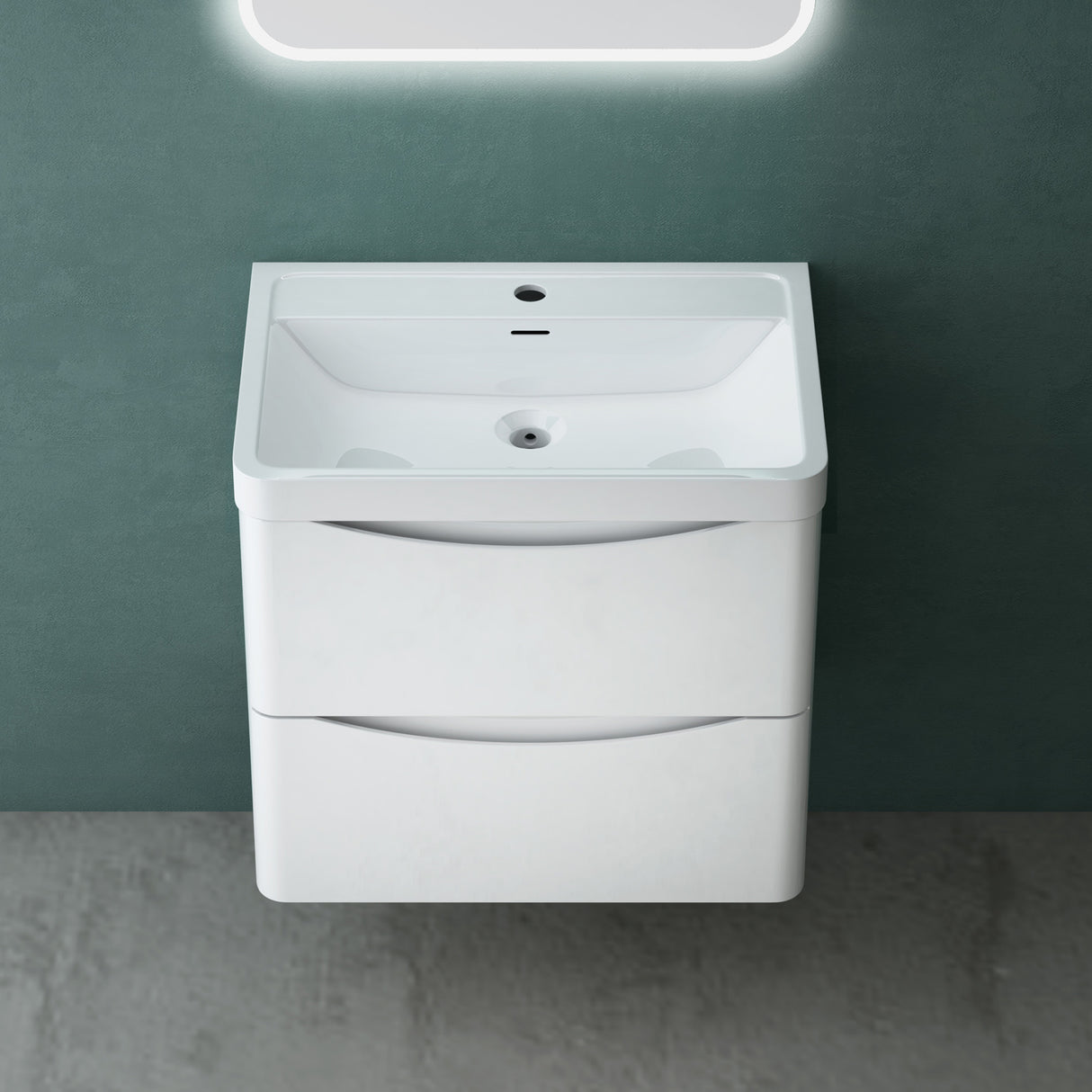 conjunto de muebles de baño glasvilla lavabo con mueble bajo lavabo mueble con cajones de cierre suave incluido lavabo 60cm Smile