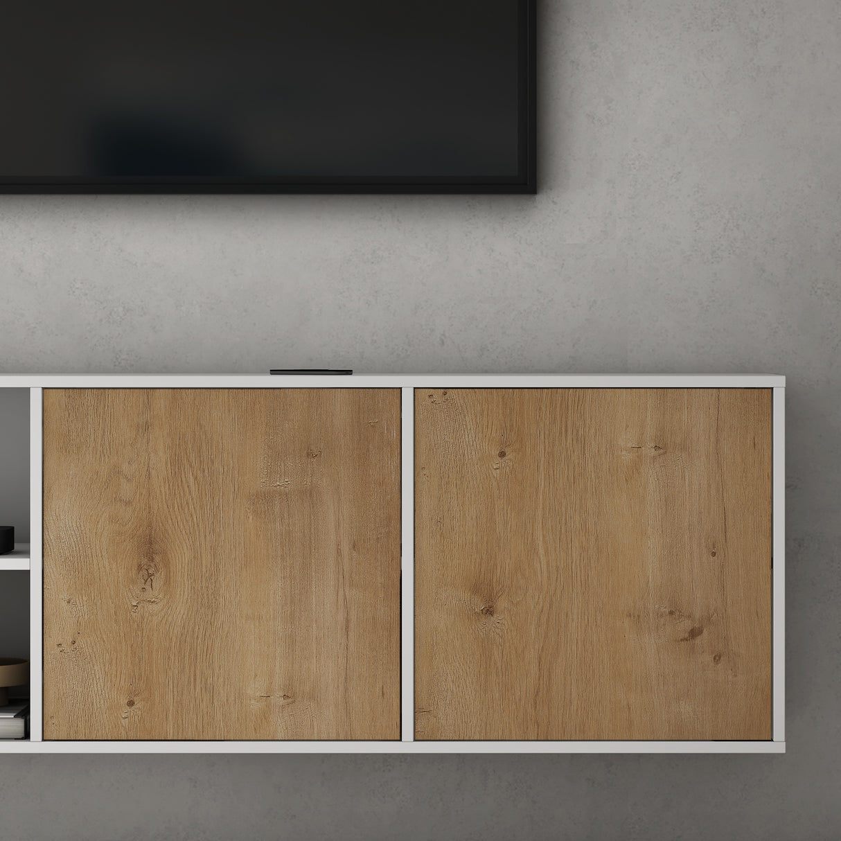 glasvilla Möbel Schrank mit 3 Türen und 2 Fächern Kommode Sideboard viel Stauraum für Wohnbereich Schrank02