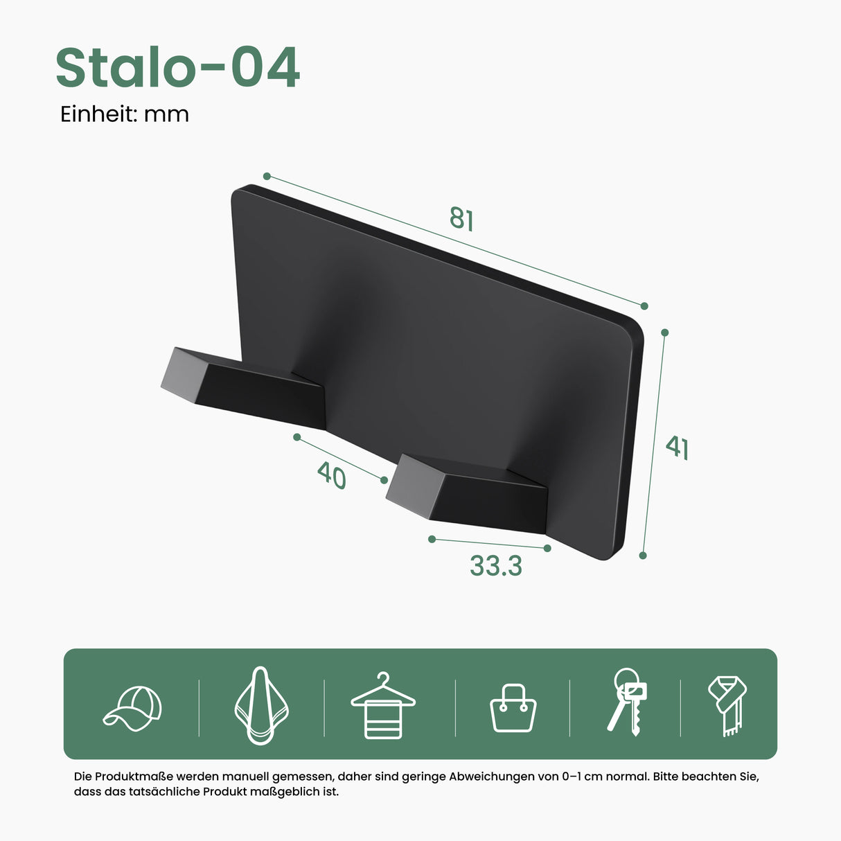 glasvilla perchero de pared ganchos de pared de aluminio perchero con ganchos plegables barra de perchero ganchos de perchero ganchos para ropa Stalo-04+05