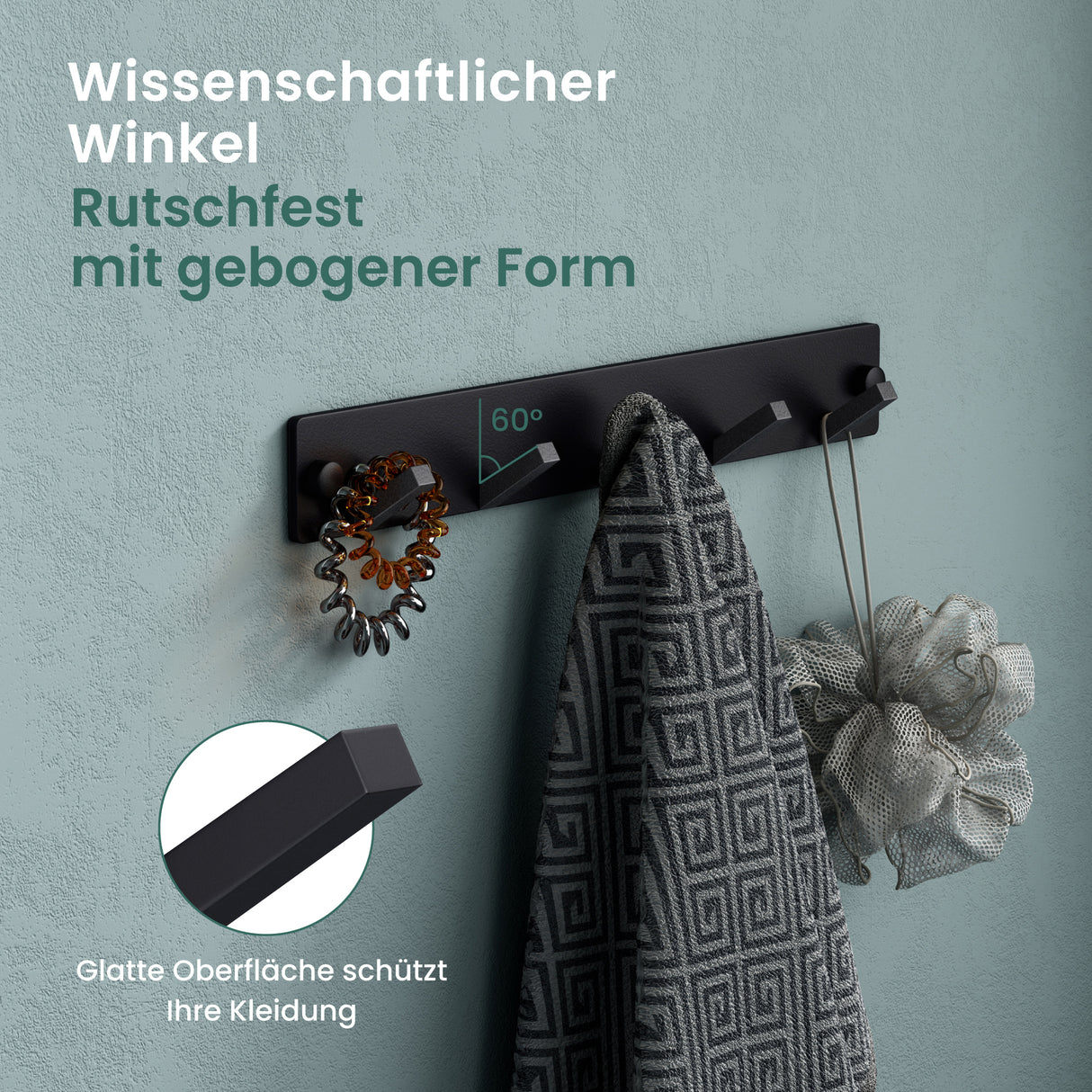 glasvilla perchero de pared ganchos de pared de aluminio perchero con ganchos plegables barra de perchero ganchos de perchero ganchos para ropa Stalo-04+05