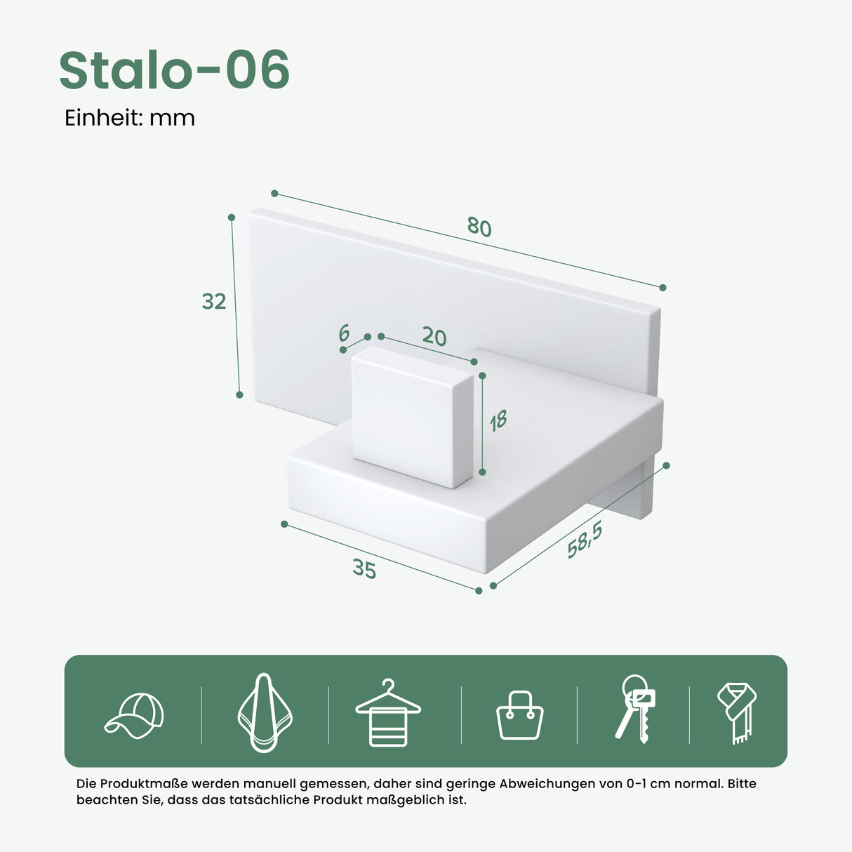 glasvilla ganchos de ropa perchero de pared ganchos de pared de acero inoxidable barra de percha ganchos de perchero Stalo-06+Stalo-07