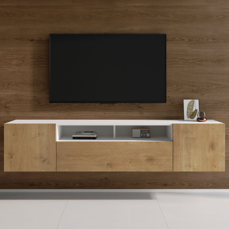 glasvilla TV Schrank Fernsehschrank 3 Türen mit Soft-Close Lowboard Hängeschrank Fernsehtisch für Wohnzimmer Fernsehschrank03