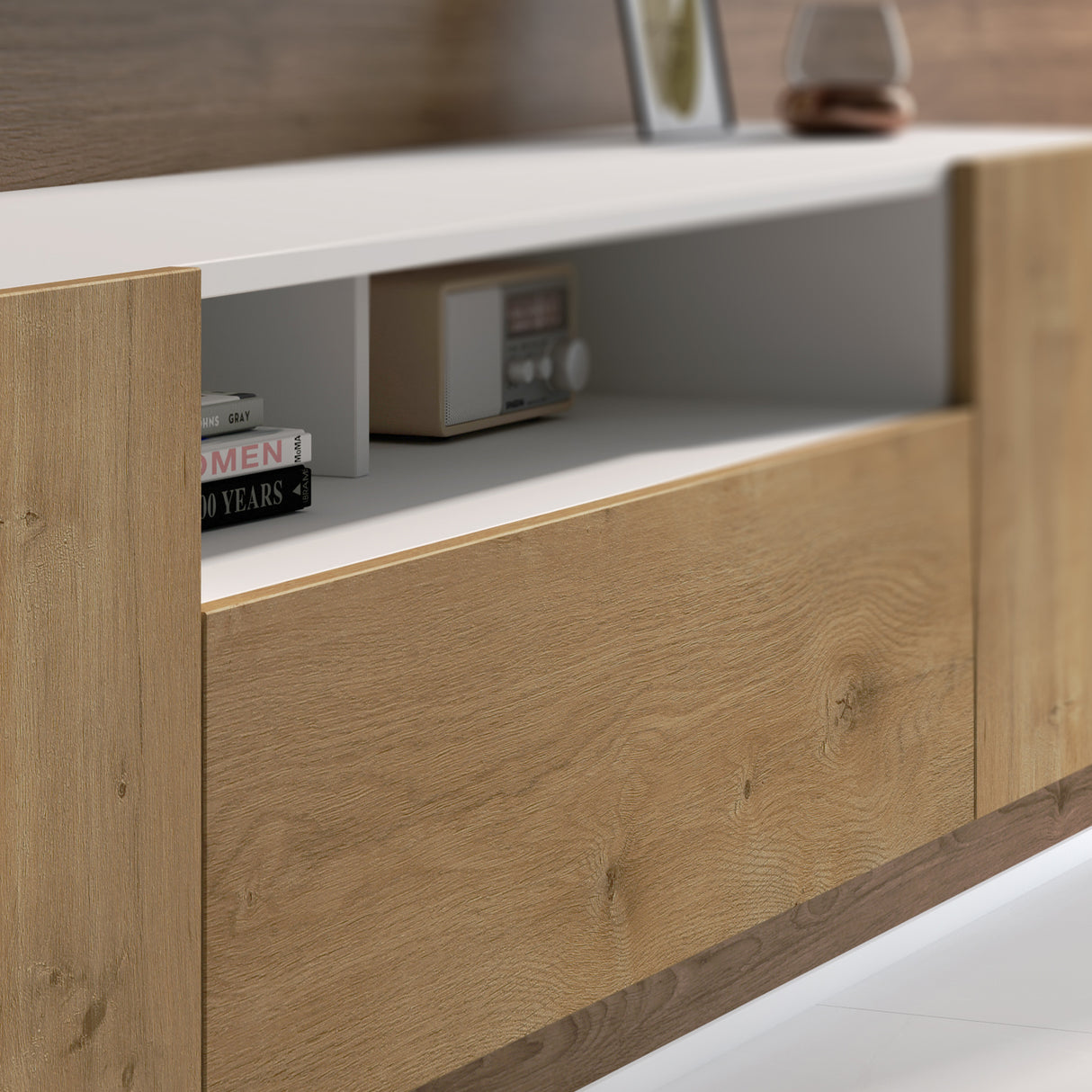 glasvilla TV Schrank Fernsehschrank 3 Türen mit Soft-Close Lowboard Hängeschrank Fernsehtisch für Wohnzimmer Fernsehschrank03