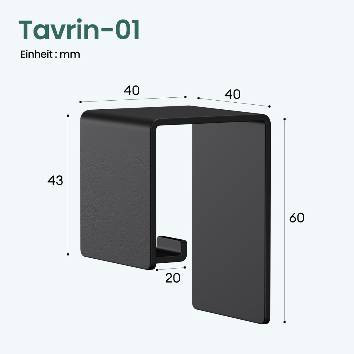 glasvilla Handtuchhaken ohne Bohren, Kleiderhaken Handtuchhalter selbstklebend , Badetuchhalter Wandhaken für Bad und Küche, Tavrin-01