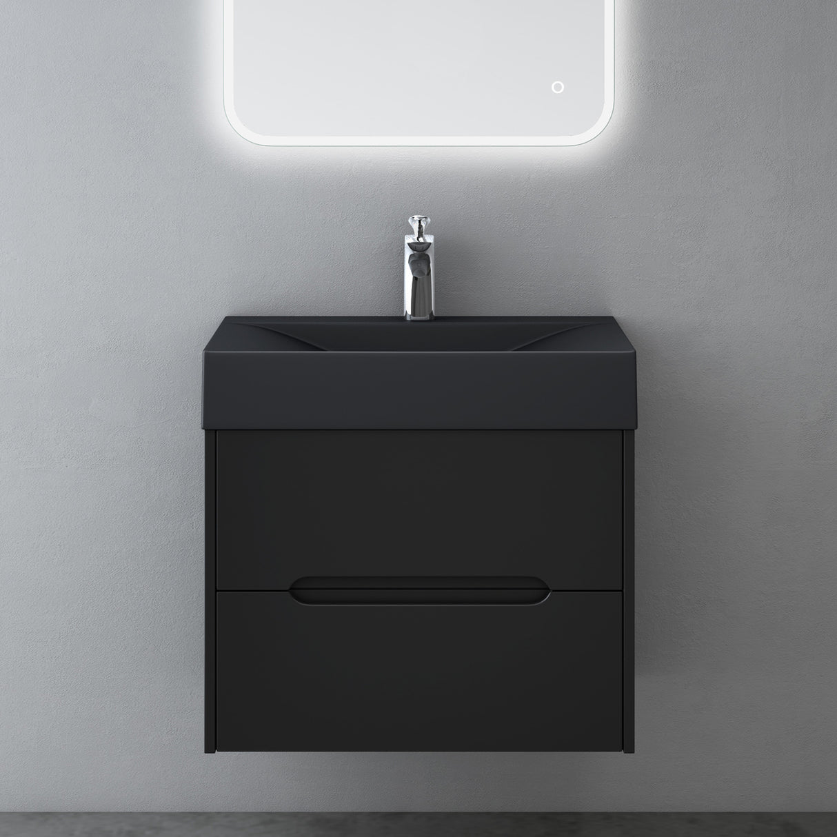 glasvilla Badmöbel-Set Badezimmermöbel Waschbeckenunterschrank mit Softclose Schubladen inkl. Mineralguss Waschbecken Yoga